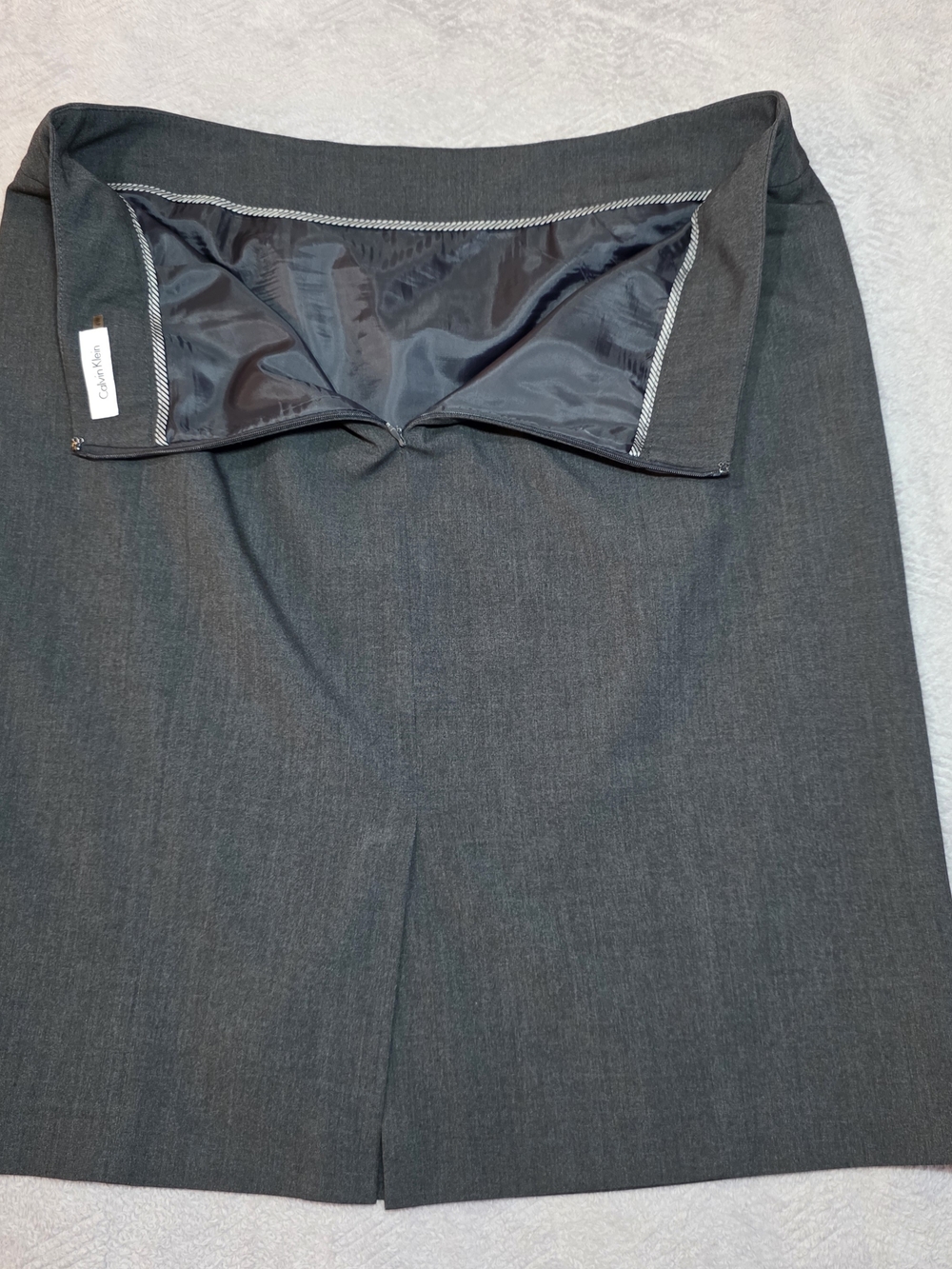 Calvin Klein Pencil Skirt Women's 14W Gray - Picture 4 of 11